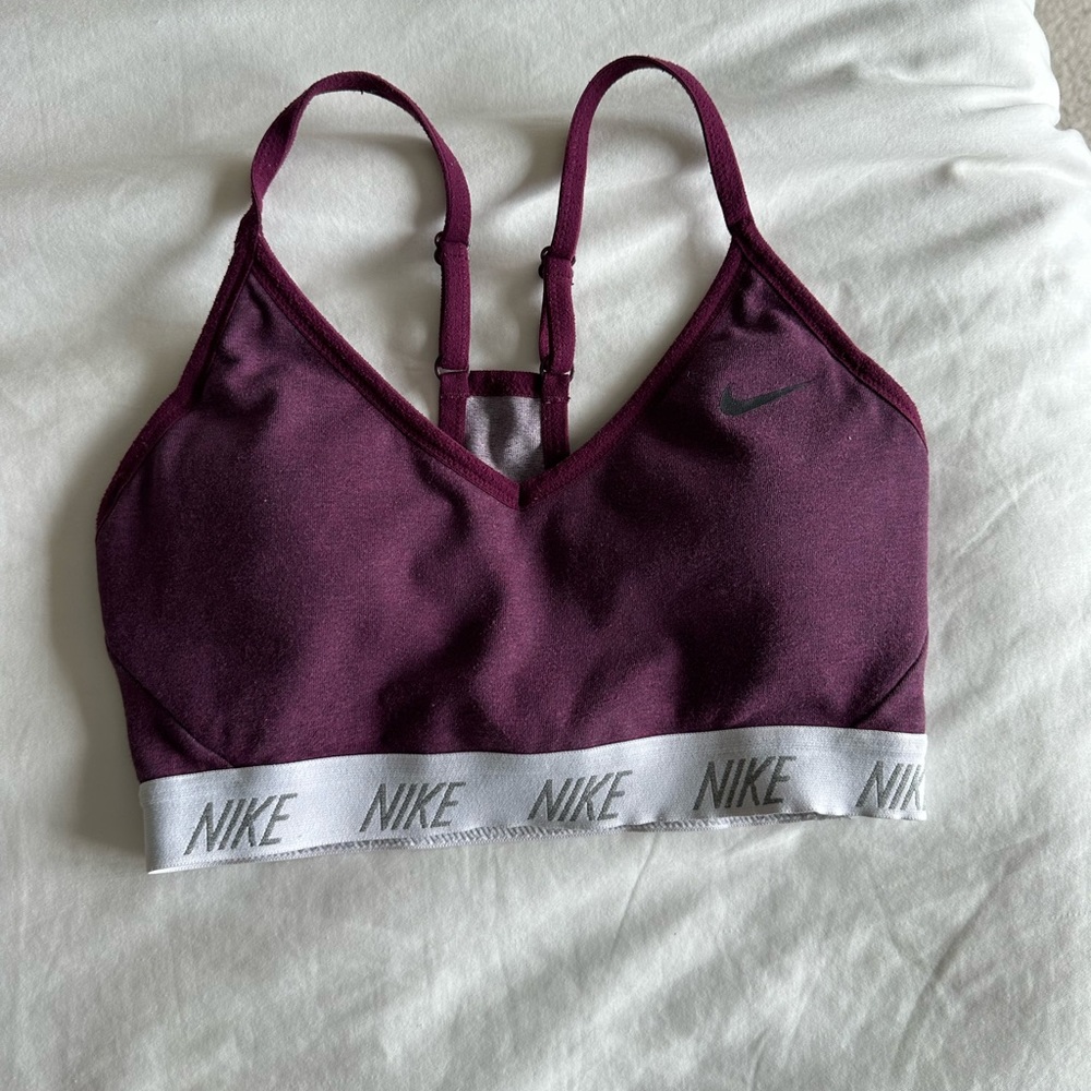Nike maroon sports bra